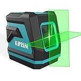 Kiprim Green Laser Level LV8 with Enhanced Visibility,Adjustable Brightness,Manual/Self Leveling/Pulse Mode,Batteries and Car