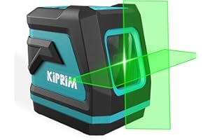 Kiprim Green Laser Level Upgraded LV8 with Enhanced Visibility,Adjustable Brightness,Manual/Self Leveling/Pulse Mode,Batteries and Carrying Pouch Included