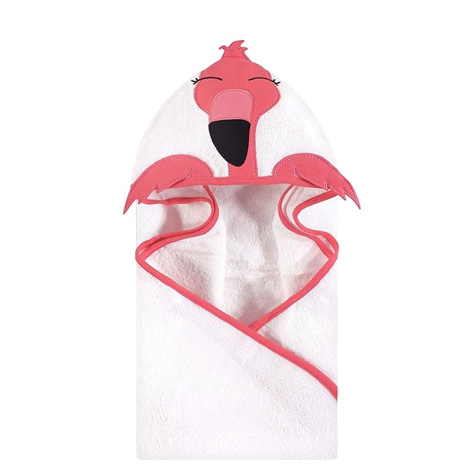 flamingo hooded towel