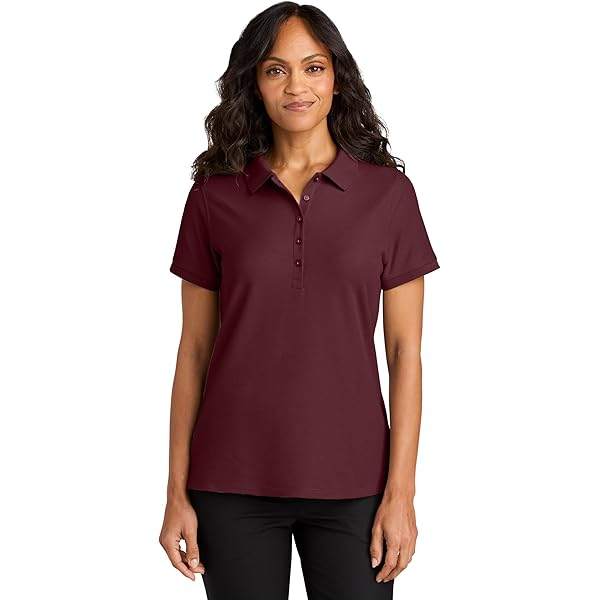 Amazon.com: Port Authority Ladies Silk Touch Polo Shirt, Bright