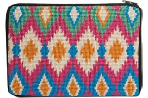 HOGDSEIRRS Stitch & Zip Needlepoint Purse/Cosmetic Case Kit - SZ610 Ikat