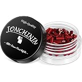 JONCHINJN Lighter Flints 100-Pack, Compatible with Zippo Clipper Lighters | Red 100-Pack Premium Ferrocerium Lighter Flints, Fast-Igniting, Long-Lasting, Universal Fit, Reusable Bottle for Camping