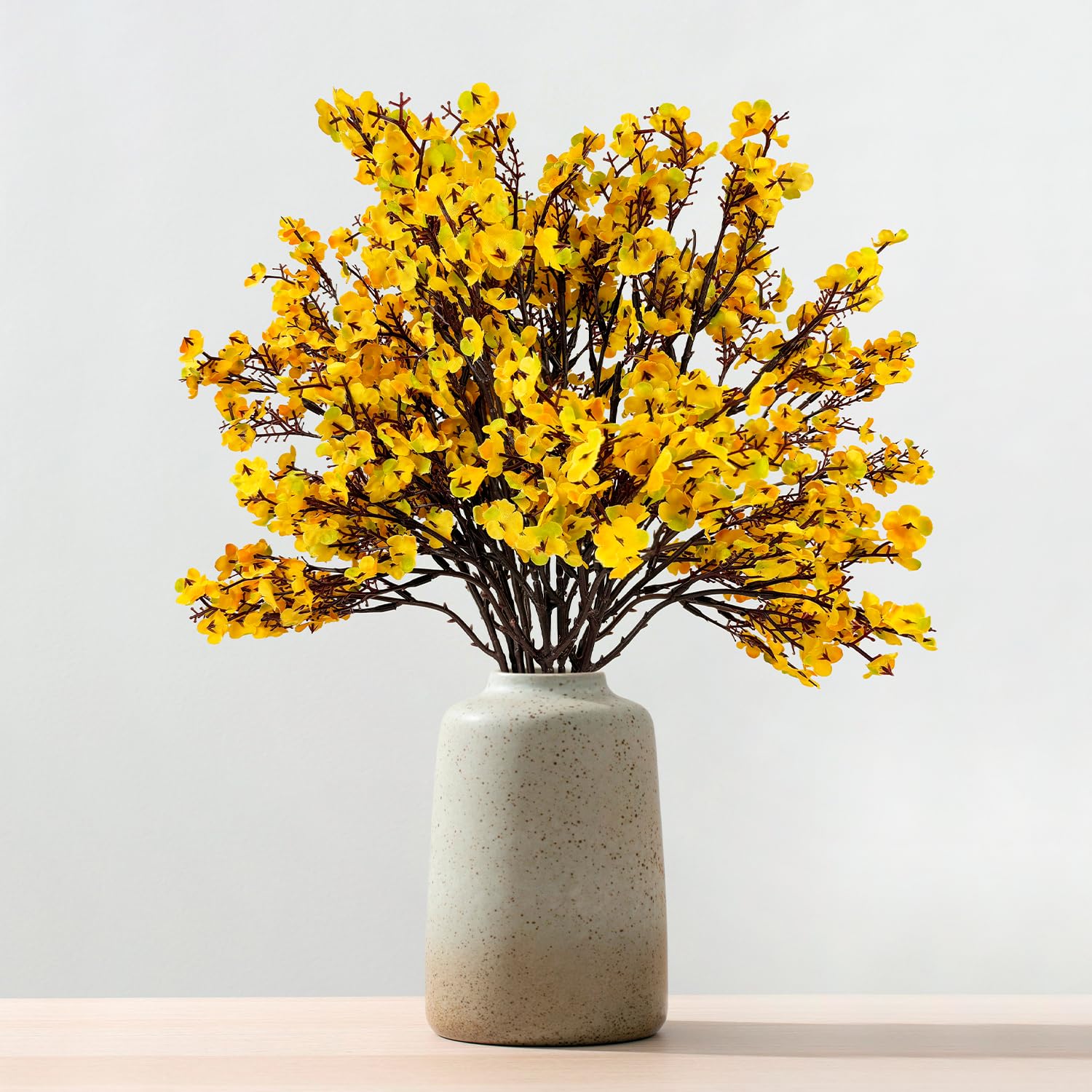 Photo 1 of Fall Yellow Artificial Flowers Plants for Home Decor Indoor 10 PCS,Fake Silk Babys Breath Realistic Bouquet for Autumn,Faux Fall Stems for Vases,Floral Arrangement Decorations for Tables Centerpieces