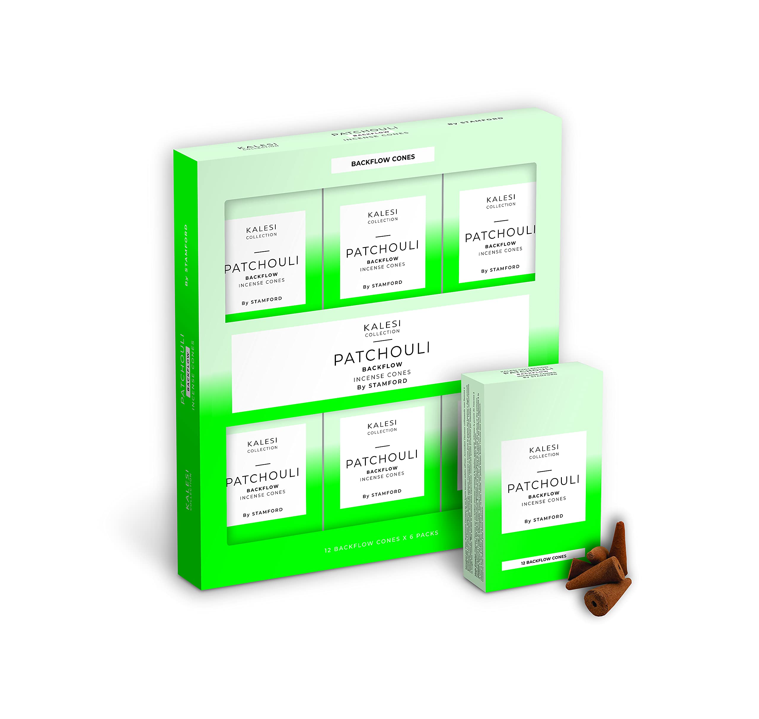 The Kalesi Collection By Stamford Patchouli Backflow incense Cones - Pack of 6