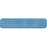 Rubbermaid Commercial Products HYGEN Microfiber Wet Mop Pad Head Blue 24in | Mop Head Refill, for Janitorial/Professional Cleaners and Heavy-Duty Industrial Floor Cleaning/Mopping/Scrubbing