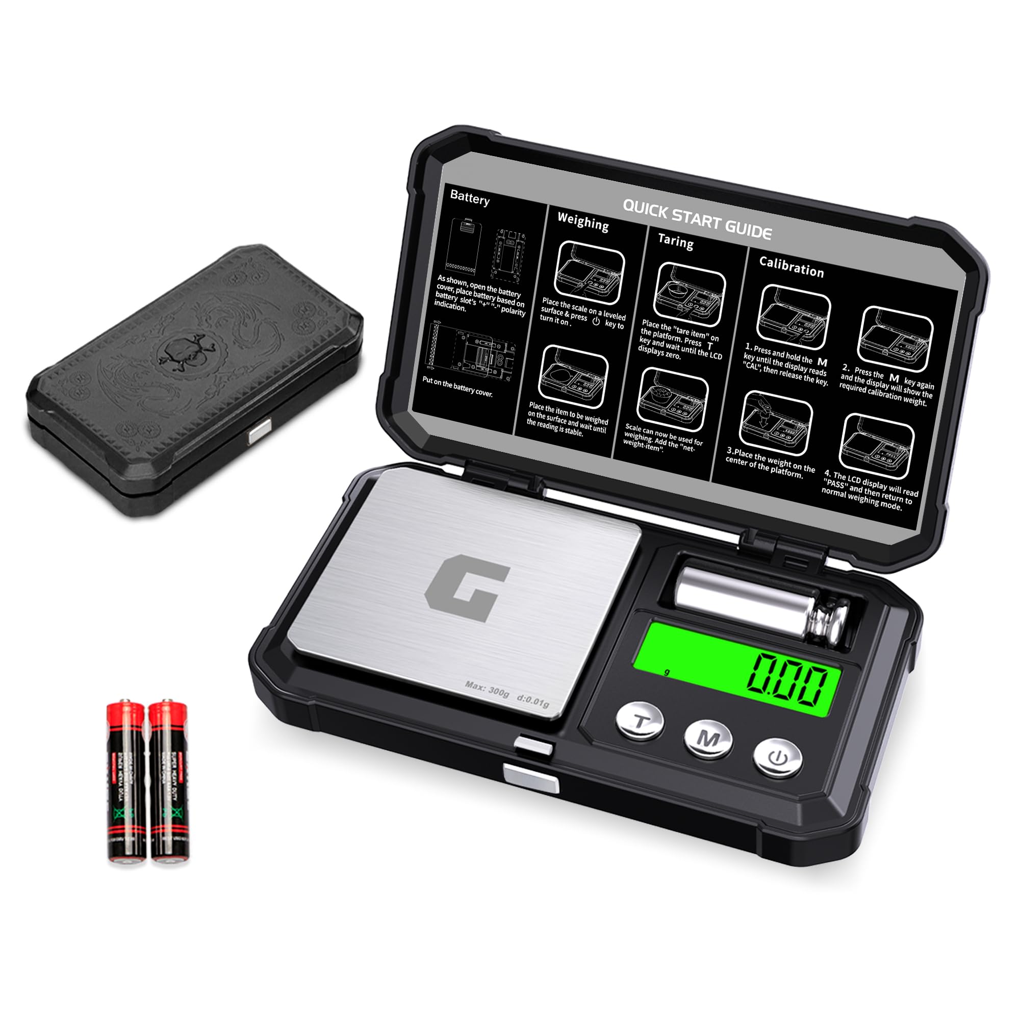GRAM PRES Digitale Taschen-Gramm-Waage 300g x 0,01g Genauigkeit