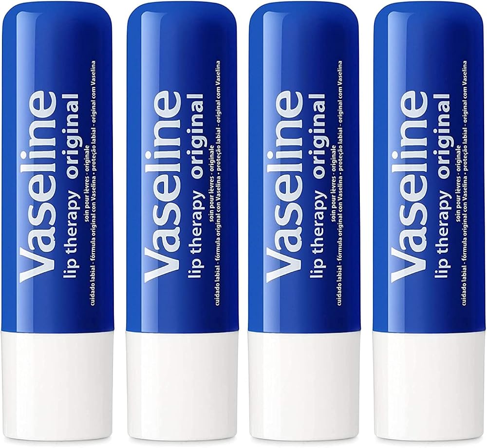Vaseline Lip Therapy Original Petroleum Jelly Lip Balm 4.8g 4 Pack