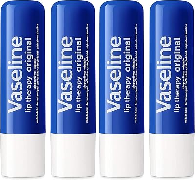 Vaseline Lip Therapy Original Petroleum Jelly Lip Balm 4.8g 4 Pack