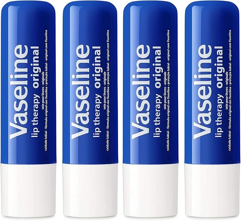 Vaseline Lip Therapy Original Petroleum Jelly Lip Balm 4.8g 4 Pack