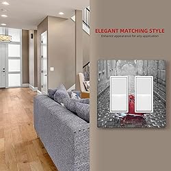 Red Umbrella Paris Tower Double Rocker Light Switch