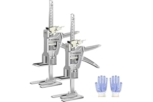 RAYNESYS Furniture Lifter for Heavy Furnitures, Precise Control Lowering, 440LBS Loading Capacity, 12 Inch All-Metal Appliance Lifter Arm Jack for Lifting Door, Furniture, Wall Tile Positioning, 2 Pack
