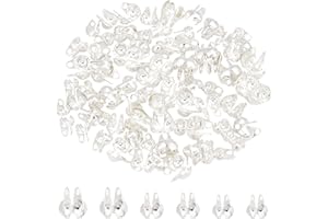 UNICRAFTALE 90pcs Silver Clamshell Knot Cover 4.5/5/6mm Bead Tips Stainless Steel Calotte Ends Open Fold-Over Bead Tips 0.5-1mm Small Hole End Caps for Knots & Crimp Findings