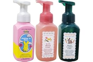 Bath & Body Works Gentle Clean Foaming Hand Soap 259 ml, 3-Pack (Peepin' It Real, Tutti Frutti Candy, Sweet Carrot Cake)