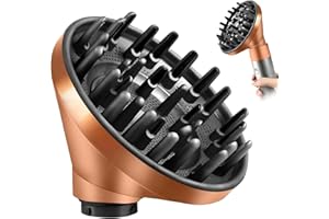 SYGBTTQ Upgraded Diffuser Nozzle for Dyson Curling Iron Converting for Dyson Airwrap Styler to Hair Dryer Diffuser Attachment, for Airwrap Attachment Nozzle, 973365-01, Gold