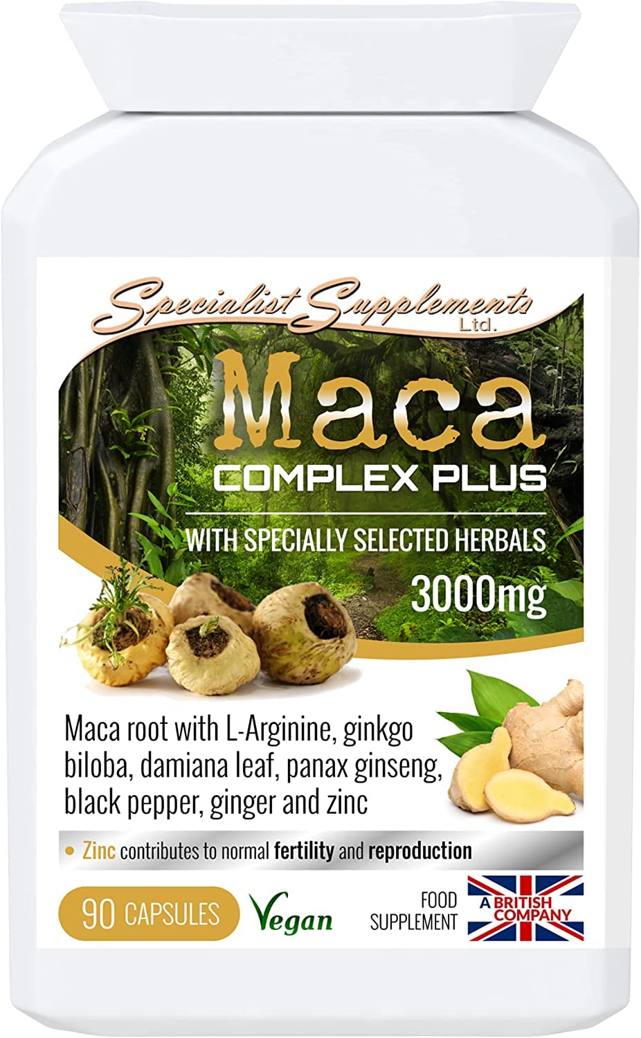 Specialist Supplements Maca Complex Plus 90 Capsules