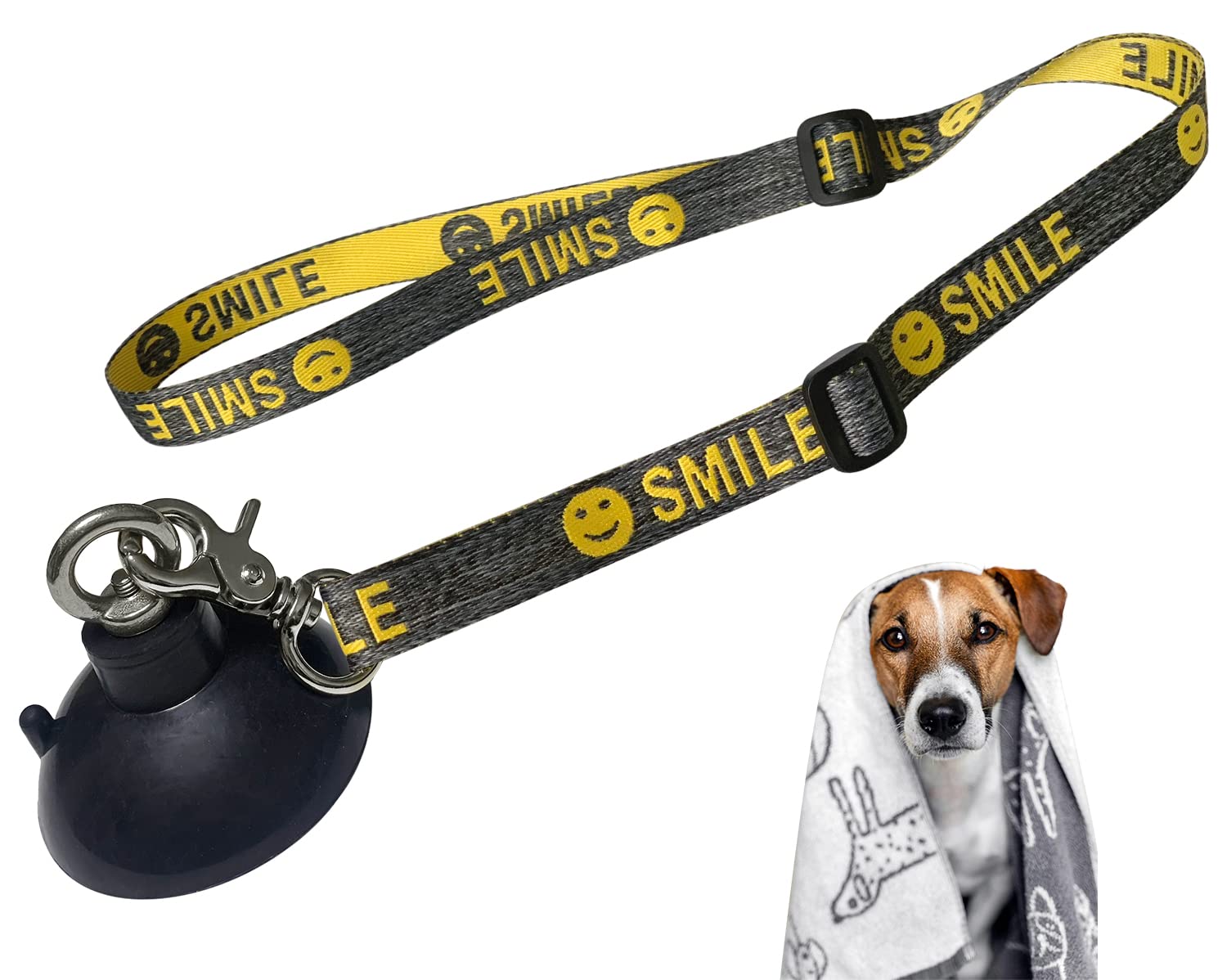 Pet Bathing Tether Straps with Suction Cup Dog Bathing & Grooming Suction Cup with Grooming Loop - Industrial-Strength Suction Cup for Attaching Dog Bathing Restraints to Grooming Tub Walls