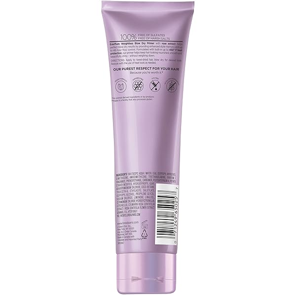 L’OREAL PARIS BLOW DRY PRIMER FOR 48 HR FRIZZ CONTROL, SULFATE FREE, EVERPURE 5.1 FL OZ