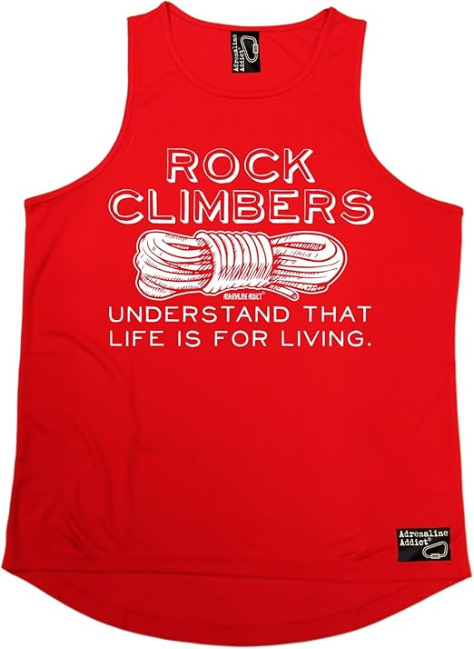 Mens Rock Climbers Understand Life Rock Climbing Dryfit Active WEAR