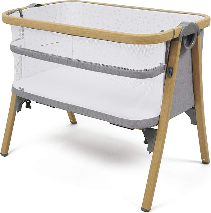 Babylo Nod Bedside CoSleeper Crib Natural Wood and Grey Amazon.co