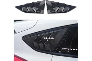 GENERIC for Ford Focus ST RS MK3 SE Hatchback 2012-2018 Sporty Car Auto Exterior Rear Side Window Louvers Air Vent Scoop Shades Cover Glass Trim Blinds (Carbon Fiber Color)