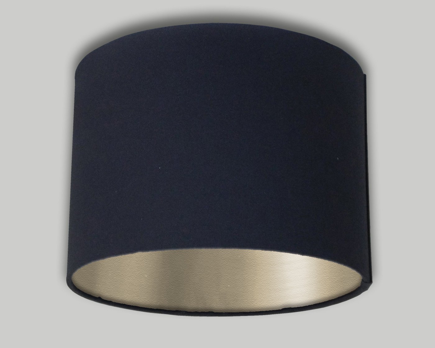 Navy Blue Drum Lampshade Champagne Inner 20cm 25cm 30cm 35cm 40cm 50cm