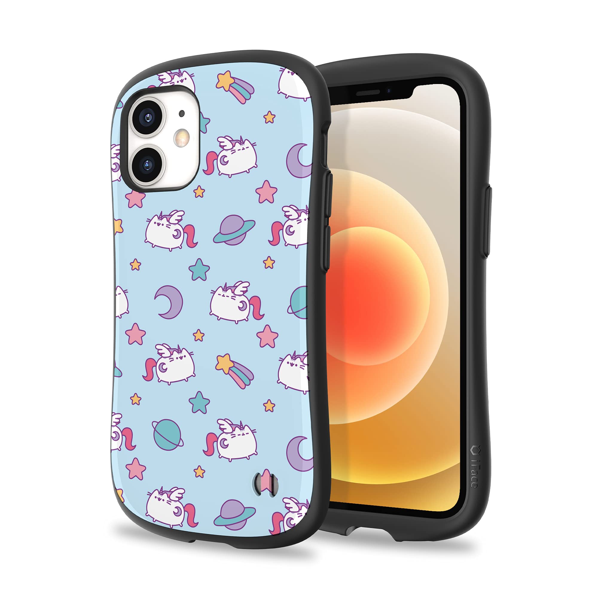 iFace x Pusheen First Class Designed for iPhone 12 mini (5.4") – Cute Shockproof Dual Layer [Hard Shell + Bumper] Phone Case – Pusheen Icon (Blue)