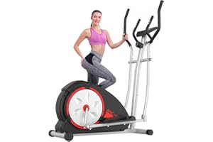 ANCHEER Elliptical Exercise Machine, Elliptical Trainer for Home Gym, Exercise Equipment 500Lbs Max Weight,Ultra-Silent Elliptical Machine, with Pulse Rate Grips&Smooth Resistance Levels