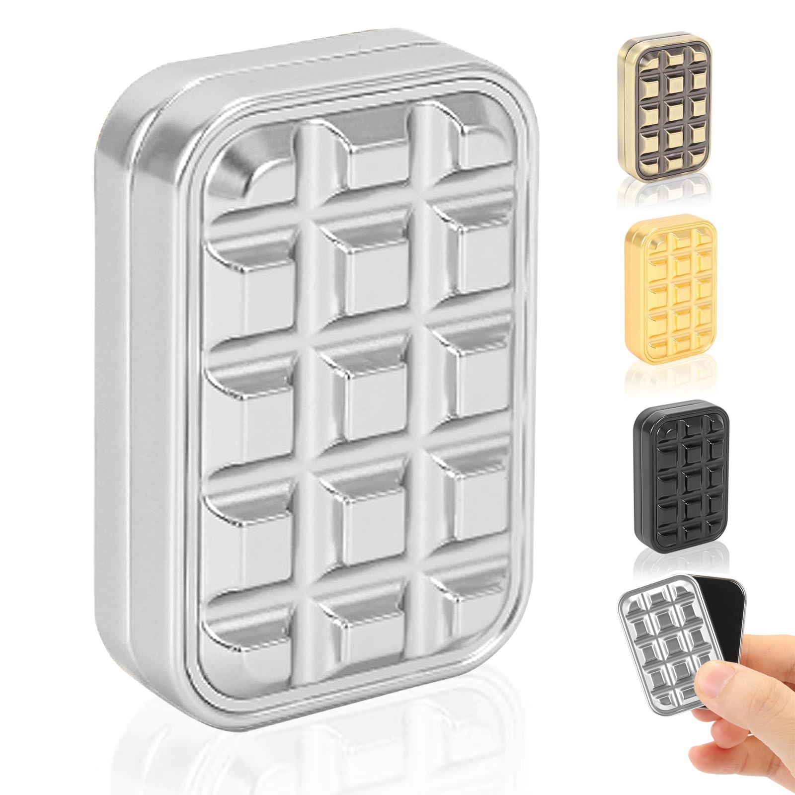 Sunny Power Fidget Slider,Metal Poker Push Card, Portable Stress Relief Toy for Adults, Fidget Toys for Anxiety ADHD Metal Sensory Toy, for Boyfriends Hand Spinners for Office Use