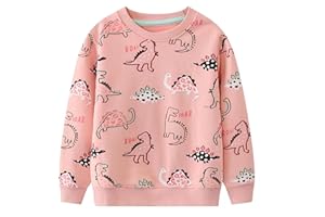 Winzik Toddler Sweatshirt Kids Baby Girls Christmas Sweatshirt Crewneck Pullover Long Sleeve Sweatshirts 1-7 Years