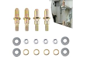 Flygun 4 PCS Car Door Hinge Pin Kits, Waterproof Durable Metal Vehicle Bushing Repair Replacement Set, Automotive Door Connector Accessories Compatible with Chevrolet Full Size GMC (Gold)