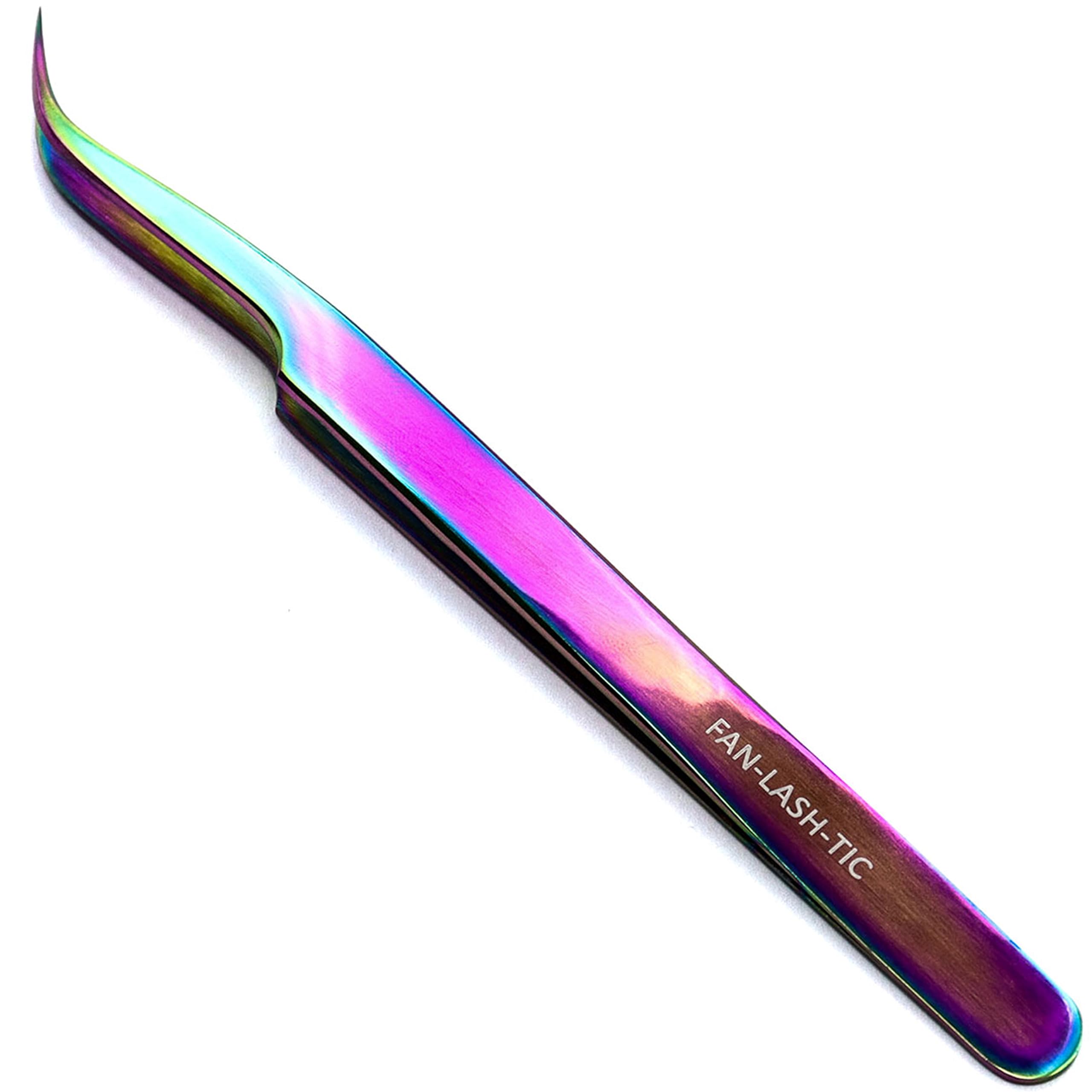 LLBA Lash Tweezer Professional False Lash Application Tool, Multi Shapes & Purposes, Non-Slip Grip Tweezers for Volume, Isolation & Classic Lashes (Galaxy, Fan-lash-tic | Volume)