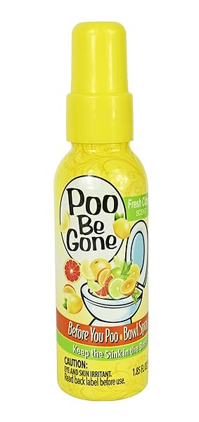 SET OF 4 STINKY BOWL SPRAY 1.85OZ – BEFORE YOU GO TOILET BATHROOM DEODORIZER – FEATURES FRESH CITRUS SCENT AND LAVENDER SCENT!