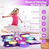 LEAPRCSTORE Light Up Dance Mat Rechargeable 6 Modes 8 Arrows Kids Gift view 2
