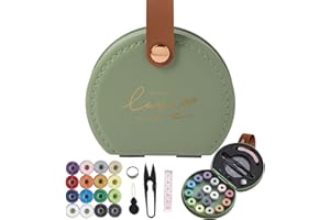 ZUNON Sewing Kit, Travel Mini Sewing Kits for Adults Suppliers Repair Project Kit Needle Family Sewing Thread Accessories Traveler Beginner Emergency Kids DIY Organizer Plastic(Green Sewing kit)