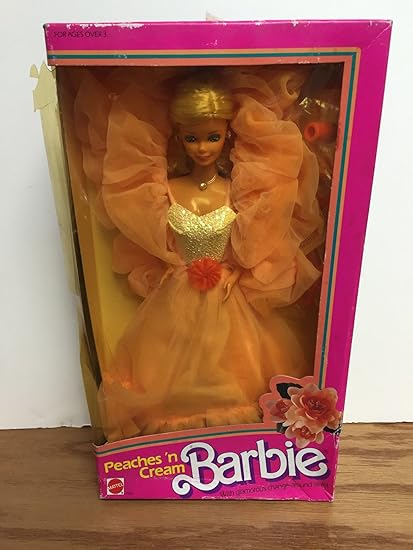 peach barbie doll