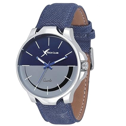 Analogue Blue and Grey Dial Mens Watch - RC-BRONZ-SMILY