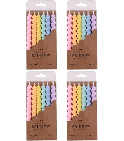 Anniversary House Pack of 12 Birthday Candles with Holders, 7.5