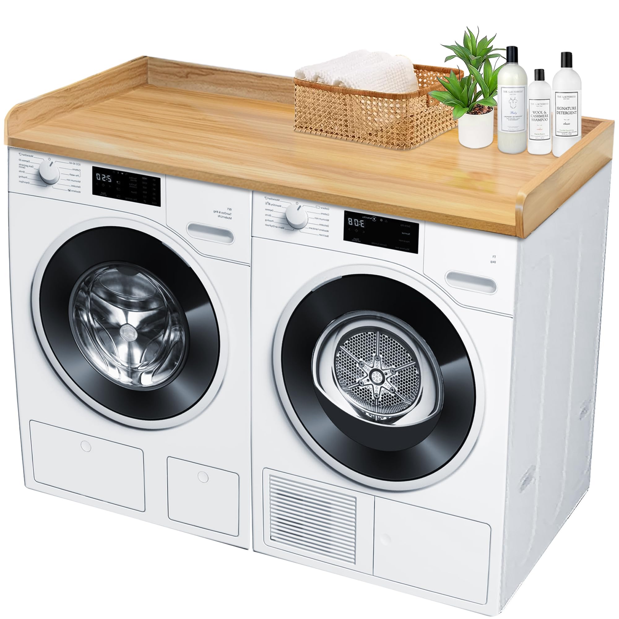 Photo 1 of ***********MINOR DINGS TO WOOD PIECES, MISSING SCREWS TO PUT TOGETHER****************
Royxen Laundry Countertop Solid Wood, Countertop for All Front-Loaded Washing Machine and Dryer, Extra Room for Laundry Room, Oak