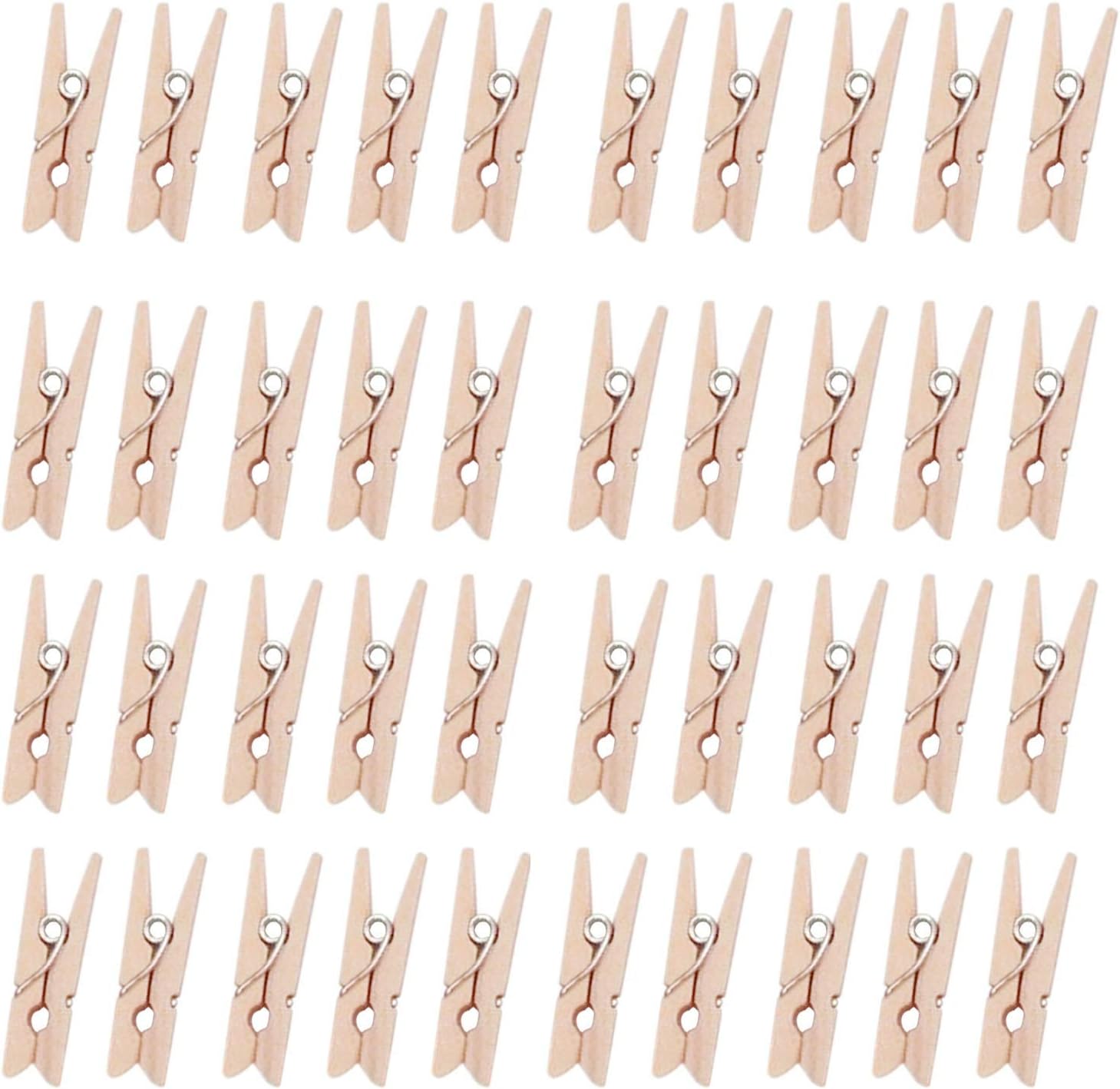 50 pieces of natural miniature wooden clothespins mini photo paper pin grafting clips multifunctional craft clips for decorating photo walls DIY decorations natural colors
