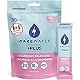 WakeWater Plus Energy Powder - Raspberry Lemonade - Vitamins and Electrolytes - Proudly Canadian - Natural Green Tea Caffeine