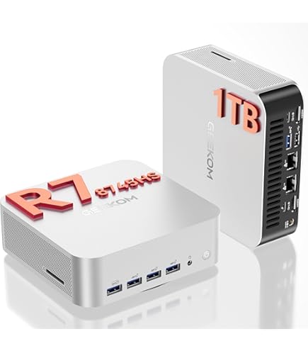 GEEKOM Mini PC A8 Max com AMD Ryzen 9 8945HS (atualizado 8745HS