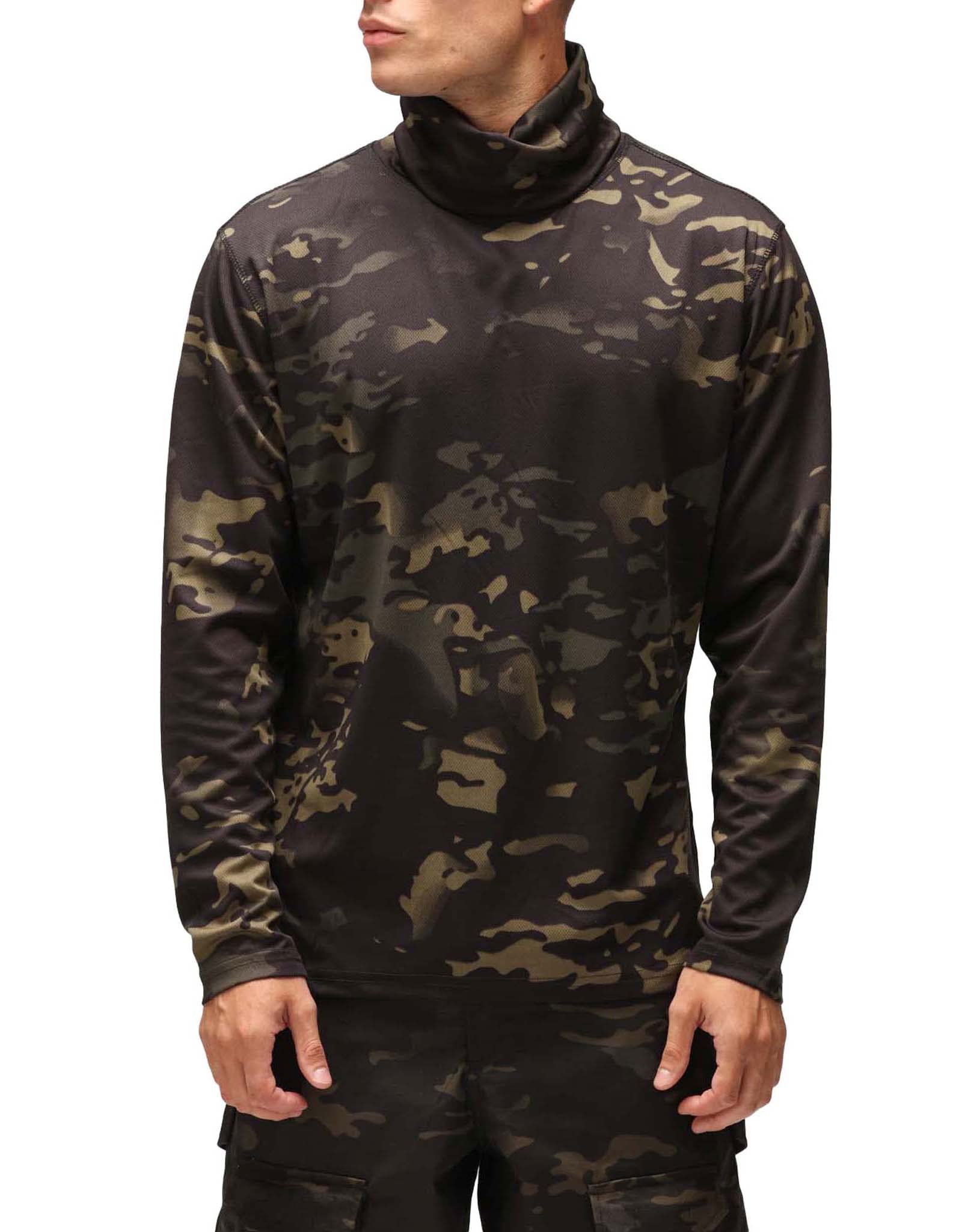 Viper TACTICAL Tactical Roll Neck Top V-Cam Black Medium