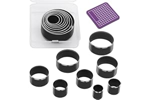 Leather Circle Cutter Tool Set, 8 Pcs Leather Circle Cutter Tool Set, Punch Tool, Carbon Steel Round Craft Punching Tools for