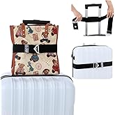 Mabor 2-in-1 Luggage Straps for Suitcases for Add a Bag, Adjustable Travel Luggage Belt Strap with Alloy Buckle Elastic Belts for Carry On Bag