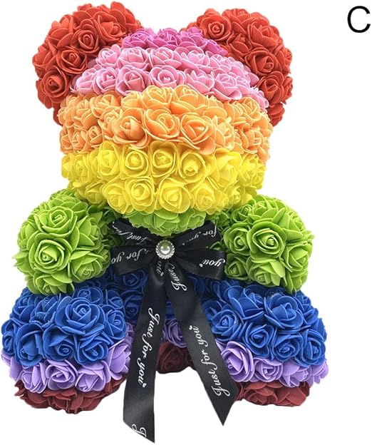 rainbow rose bear