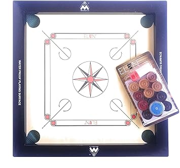 Chhabra Sport Product Indian Carrom Board with Carrom Powder