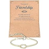 Zkacsue Friendship Gifts for Women Best Friend Birthday Gifts for Women Knot Bracelet for Friendship Gifts for Best Friend Women