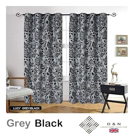 Day Night Bedding D N Collection Floral Ring Top Curtain Lined