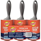Scotch-Brite Everyday Clean Lint Roller, 300 Sheets Total,3 Pack | Lint Remover for Pet Hair, Dark Clothes, Furniture and Dusty Surfaces, Picks Up Fur &amp; Fluff in Your Home, Car &amp; Office