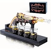 VYLPM Gun Whisky Decanter Set with 4 Shot Glasses,Cool,Unique Gifts for Men Dad Boyfriends,Liquor Gun Decanter Set A Great Addition to Home Bar,Gun Liquor Dispenser Fun Conversation Starter